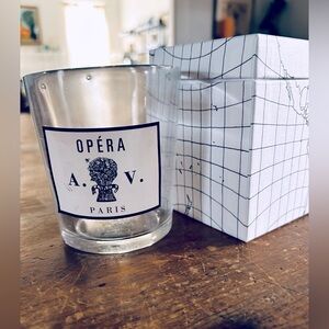 Astier de Villatte empty Opera handblown luxury French candle vessel.